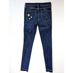Veronica Beard Size 25X29 Women's Kate 10" Skinny Vintage Fray Blue Denim Jeans